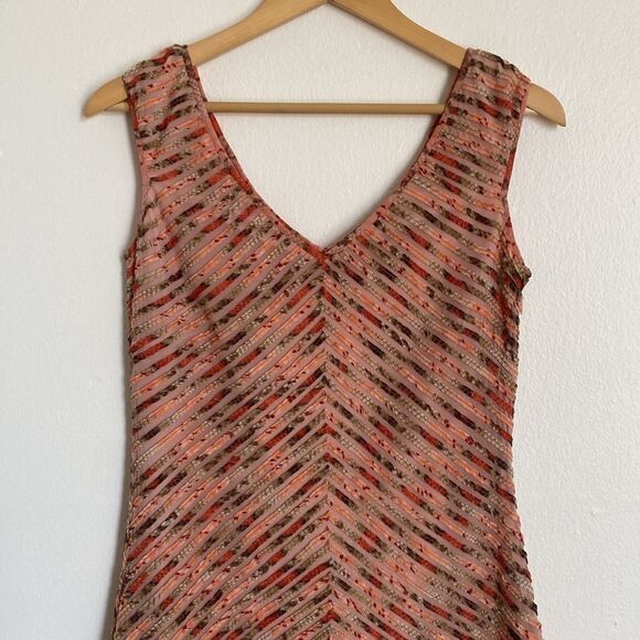 Adolfo Rodriguez Pink and Olive Sleeveless Dress - Picture 3 of 11